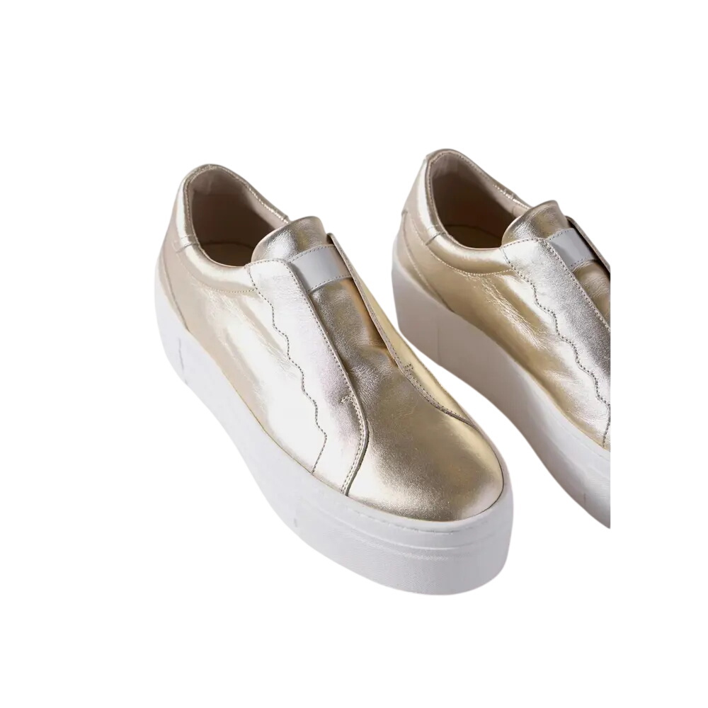 Mint Velvet Ellie Gold Platform Trainers